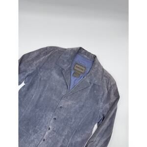 Vintage Leather Suede Gray Light Jacket Medium 90s neutral